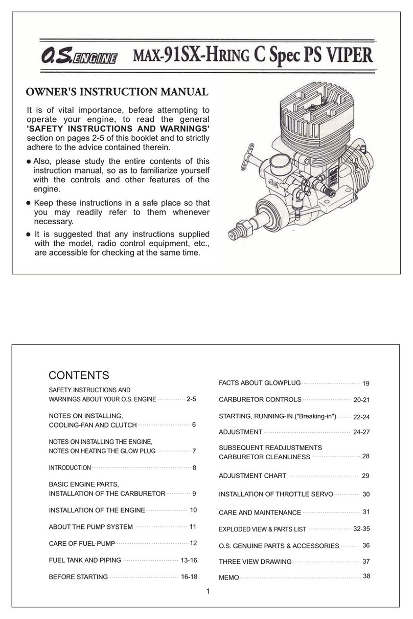 O.S. engine MAX-91SX-HRING C Spec PS VIPER Setup guide O.S. engine MAX-91SX-HRING C Spec PS VIPER Setup guide