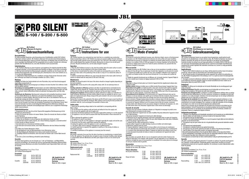 JBL PRO SILENT S-100 User manual
