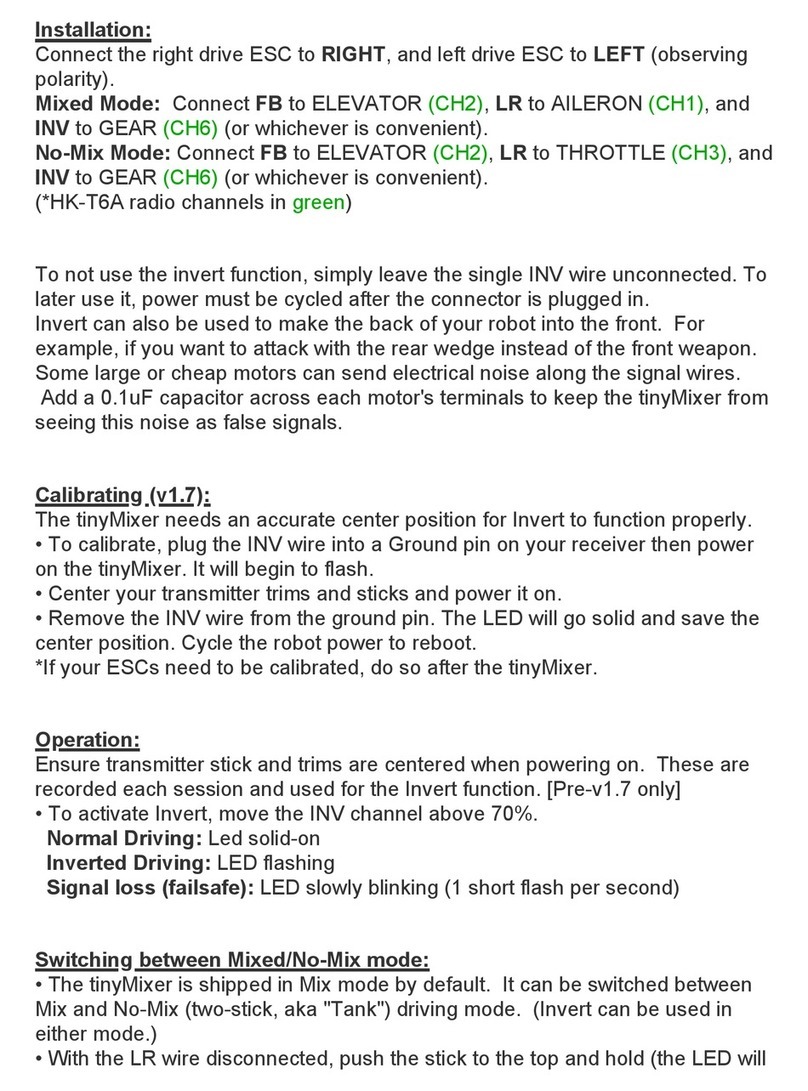 Fingertech Robotics tinyMixer instructions