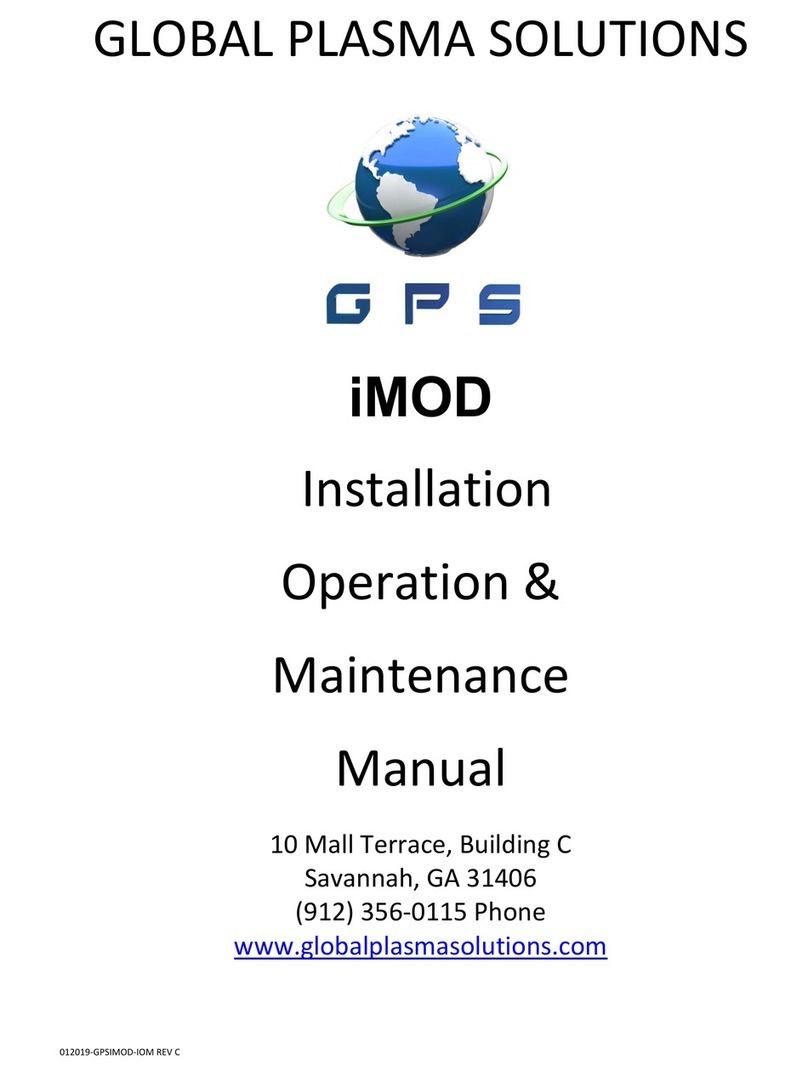 GLOBAL PLASMA SOLUTIONS iMOD Instruction manual