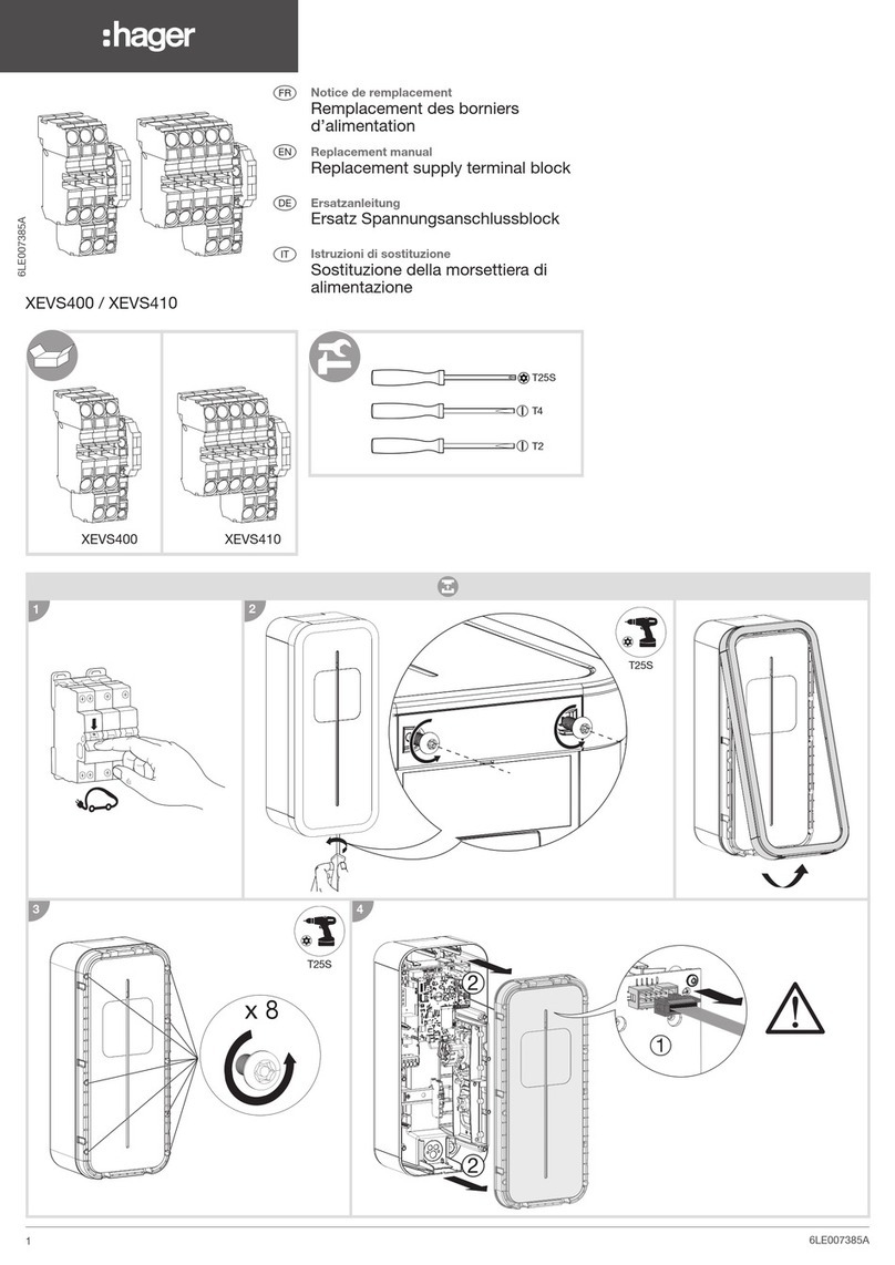 hager XEVS400 Replacement manual