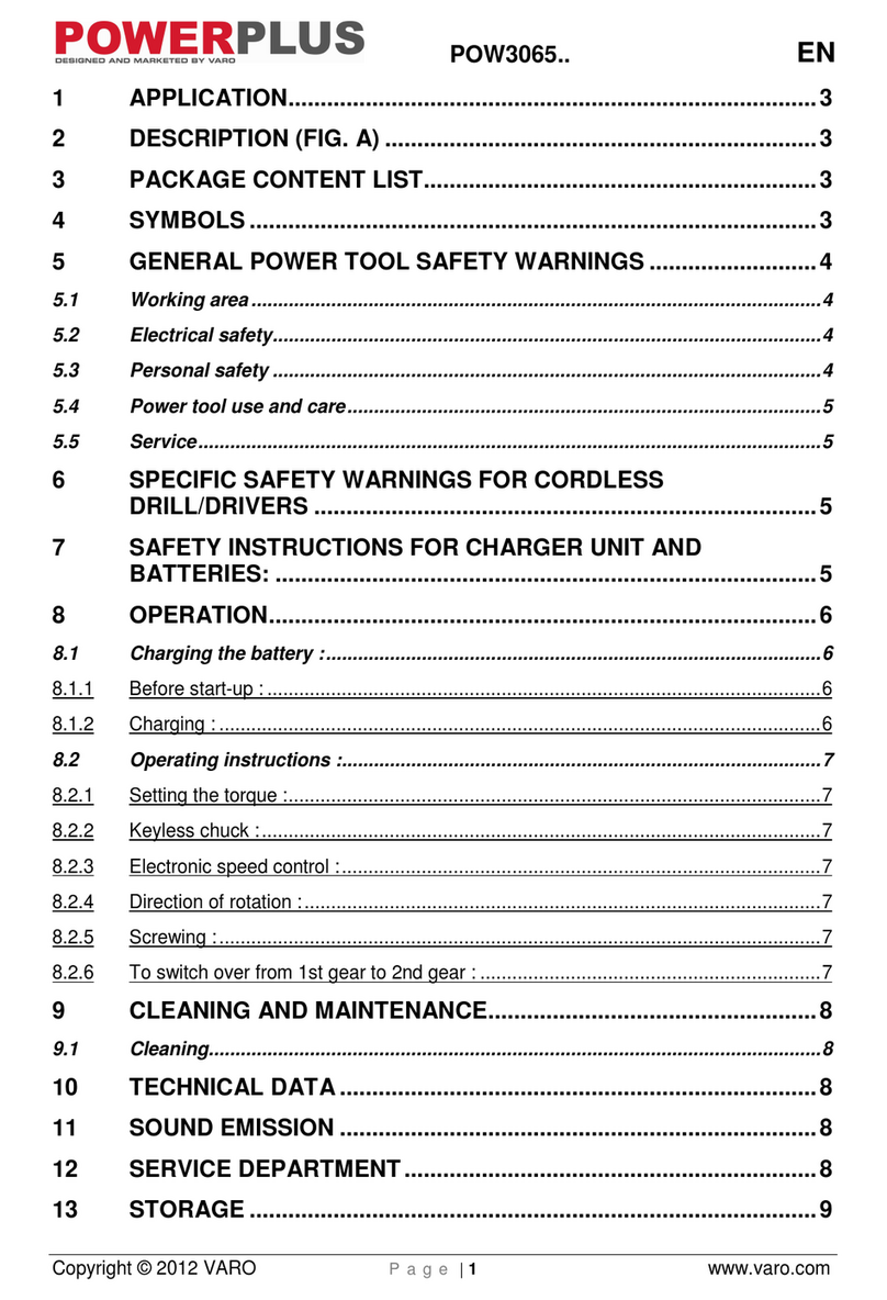 Powerplus POW3065 Series manual