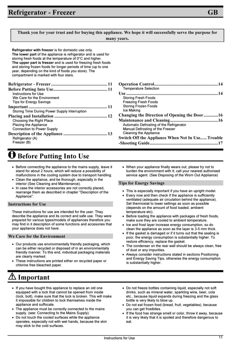 Gorenje K 256 CLA User manual