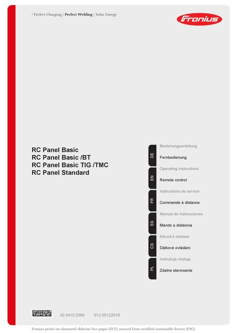 FRO­NIUS RC Panel Basic User manual