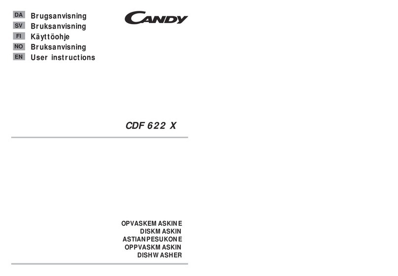 Candy CDF 622 X User manual Candy CDF 622 X User manual