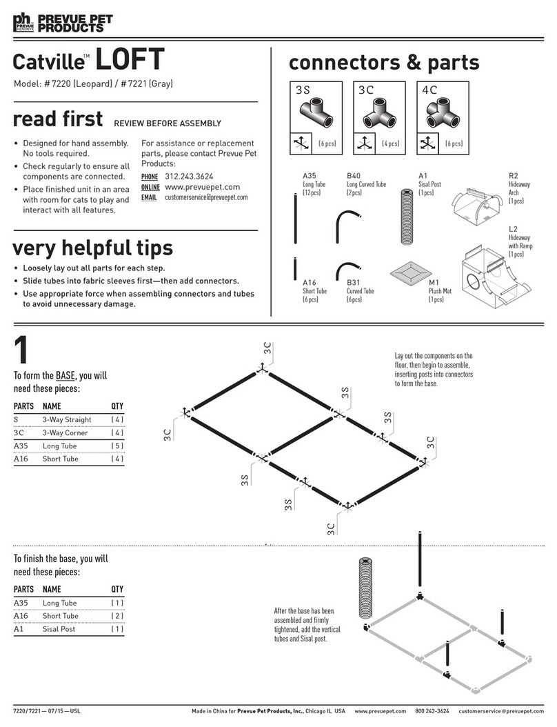 Prevue Pet Products Catville LOFT Instruction sheet Prevue Pet Products Catville LOFT Instruction sheet