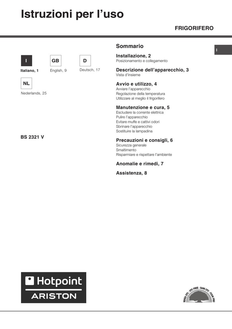 Hotpoint Ariston BS 2321 V operating instructions