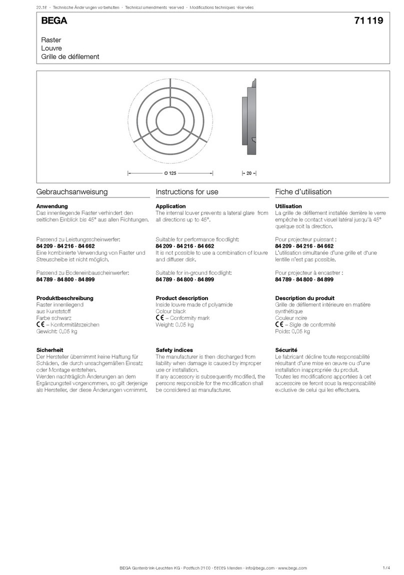 BEGA 84 789 User manual