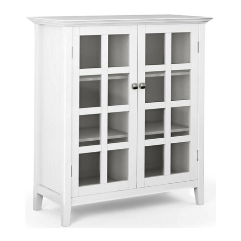 Simpli Home WyndenHall brooklyn+max AXCACA15-WH manual