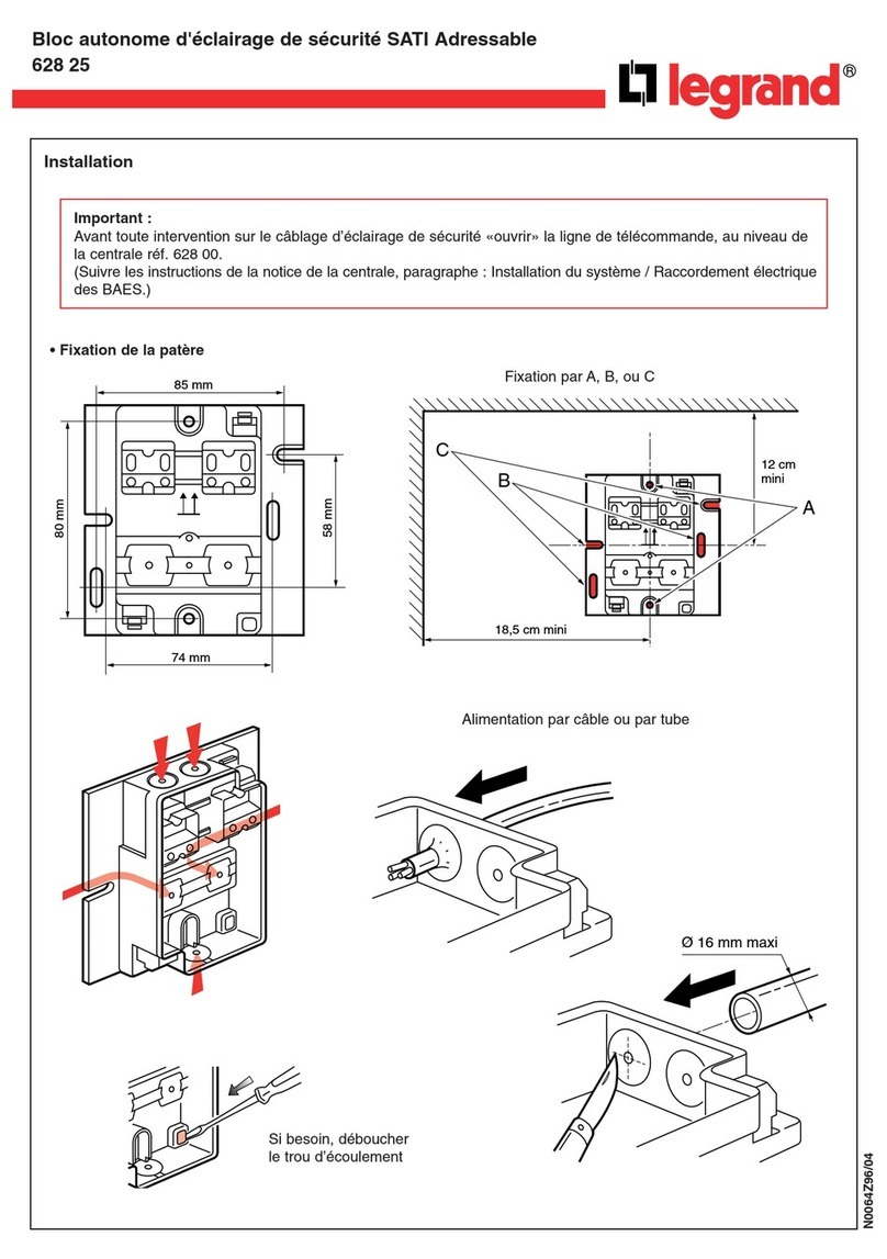 LEGRAND 628 25 Installation