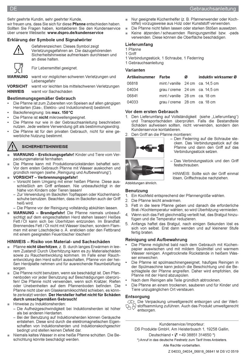 DS Produkte 06818 operating instructions DS Produkte 06818 operating instructions