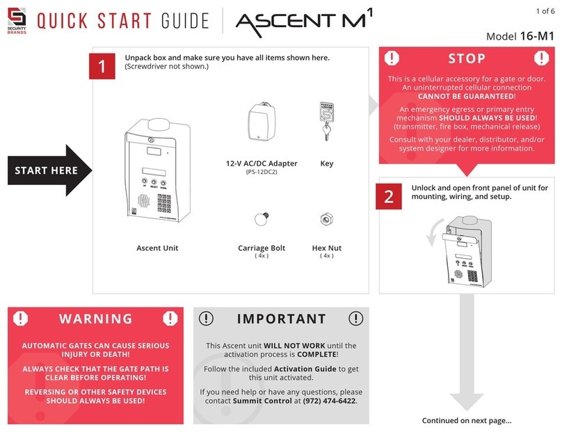 Security Brands Ascent M1 User manual