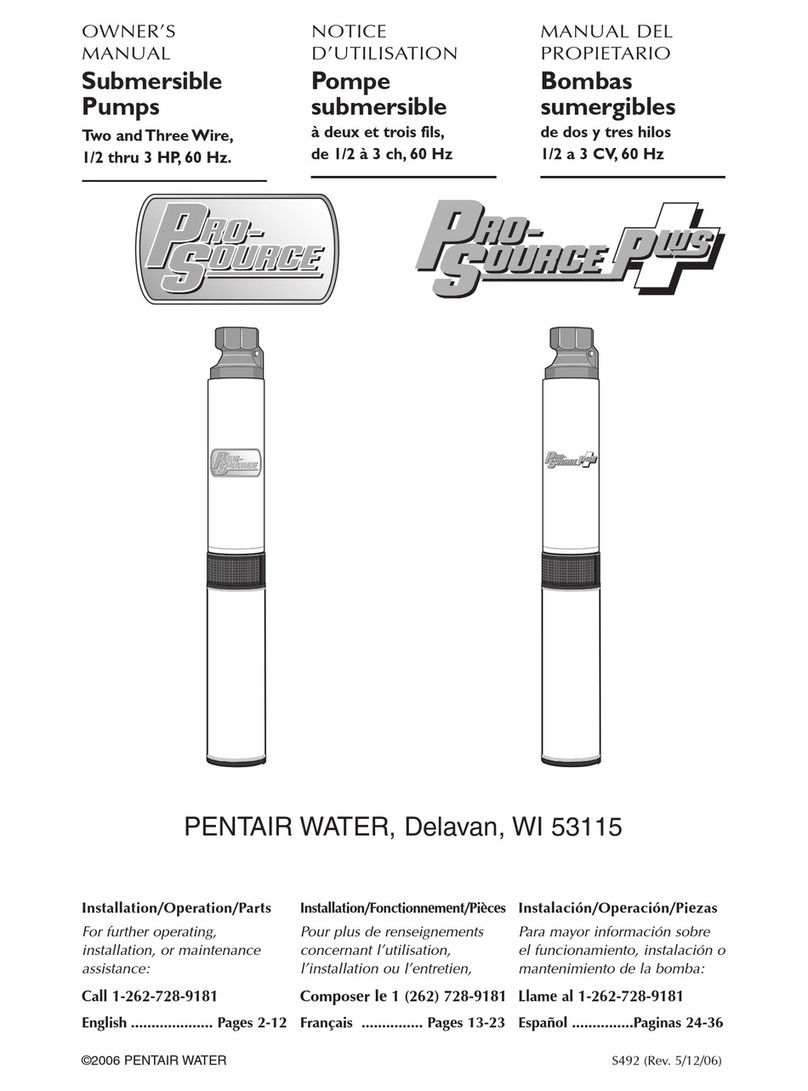 Pentair Pool Products PRO-SOURCE User manual