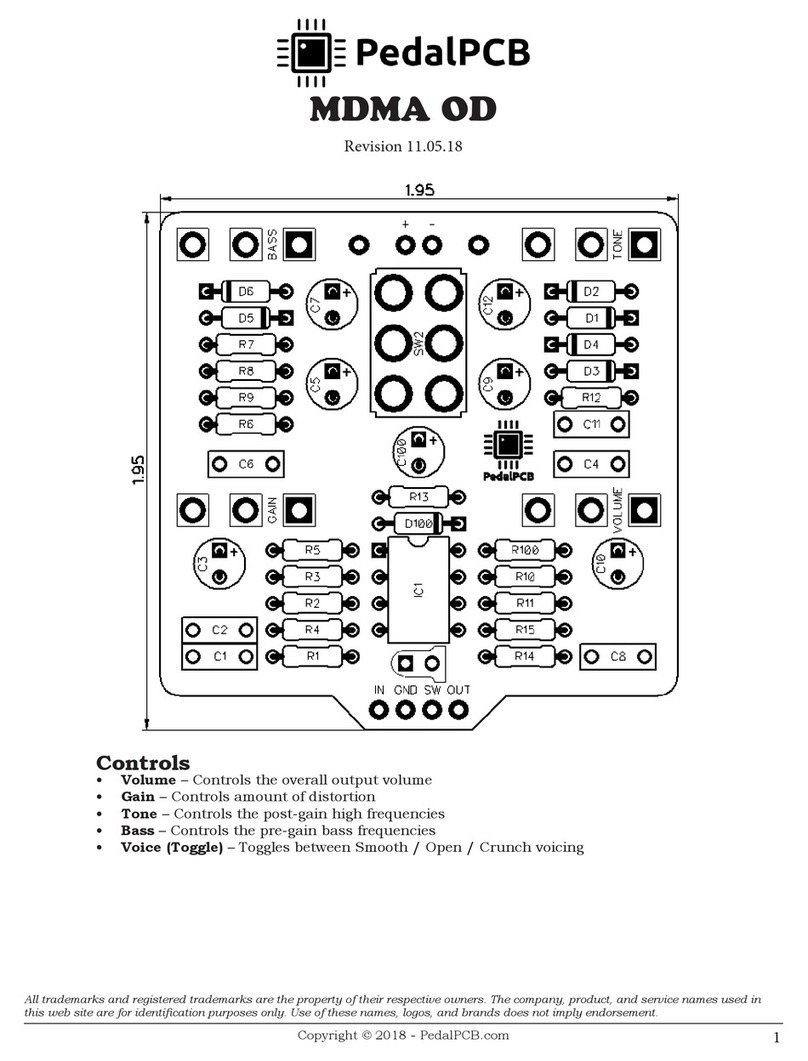 PedalPCB MDMA OD quick start guide