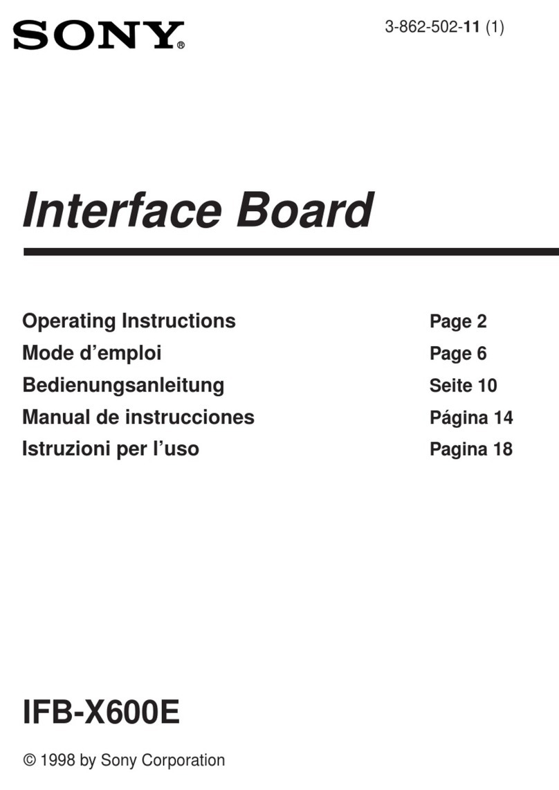 Sony IFB-X600E operating instructions