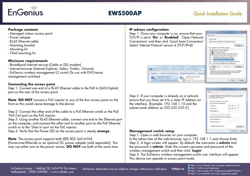 EnGenius EWS500AP Quick installation guide