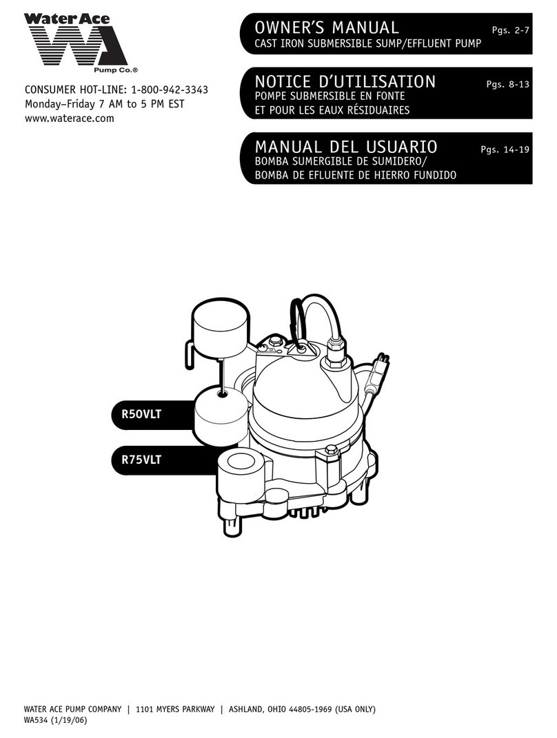 WaterAce R50VLT owner's manual