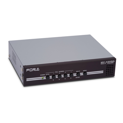 FOR-A MV-42HSA Quick setup guide