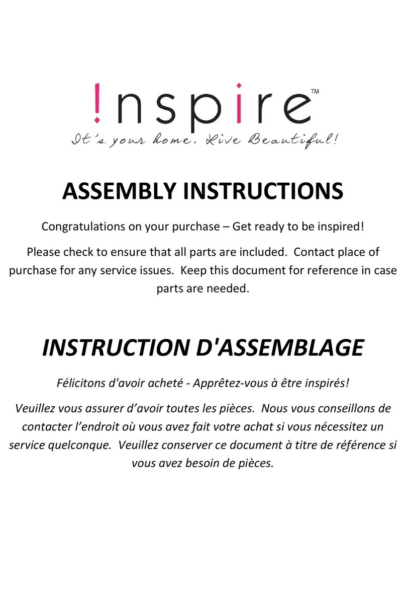 Inspire SKYLAR 501-477GL Assembly instructions
