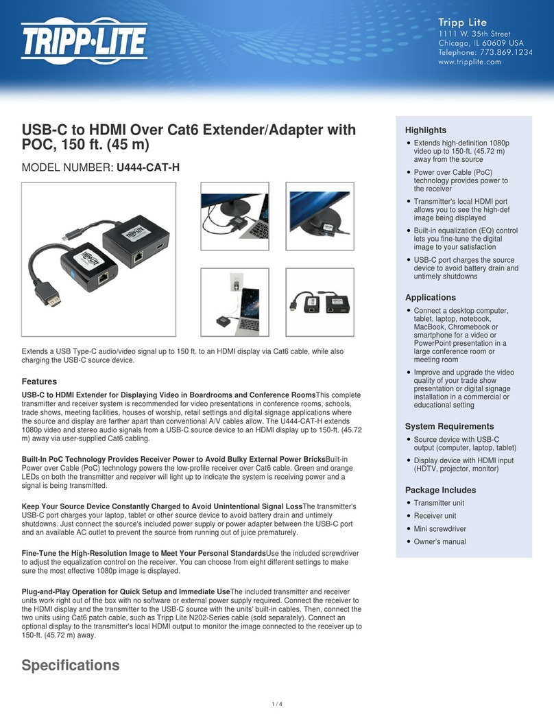 Tripp Lite U444-CAT-H User manual