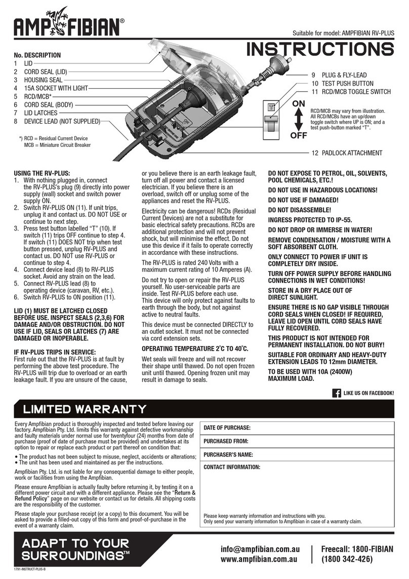 Ampfibian AMPFIBIAN RV-PLUS instructions