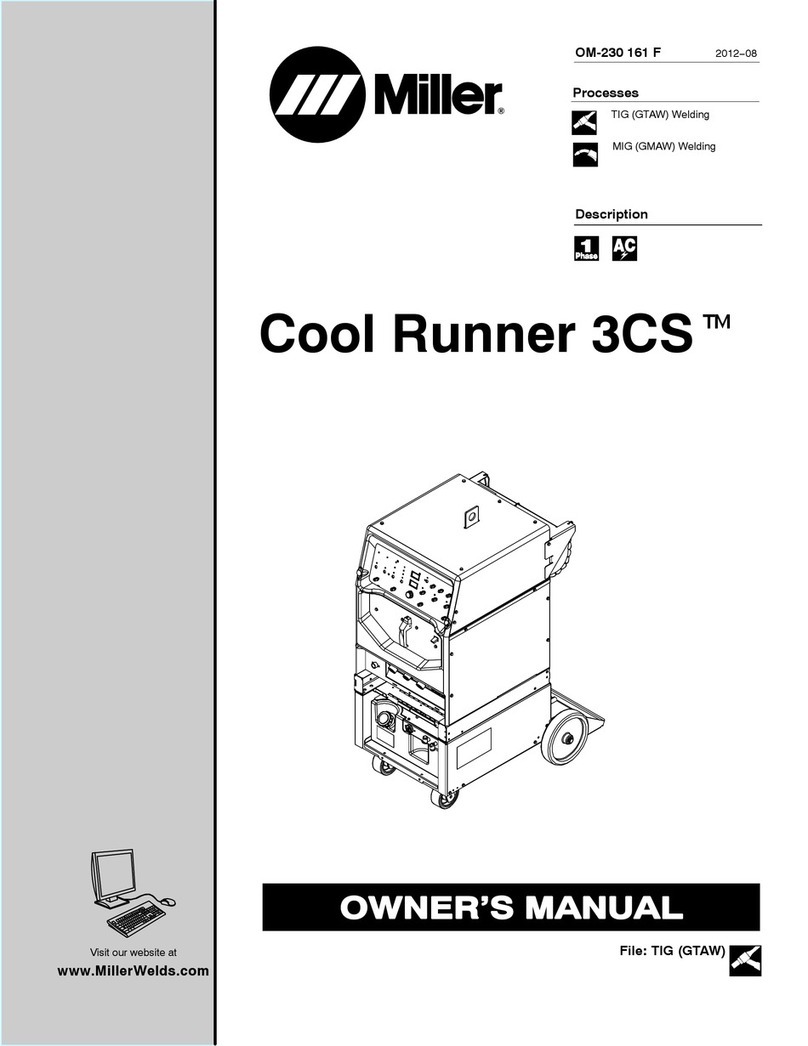 Miller Cool Runner 3CS OM-230 161 F User manual Miller Cool Runner 3CS OM-230 161 F User manual