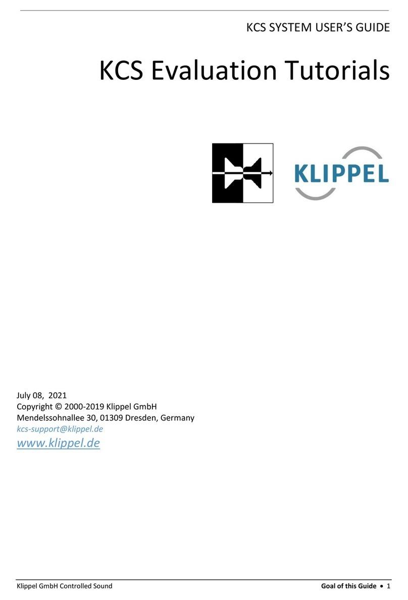 KLIPPEL KCS user guide