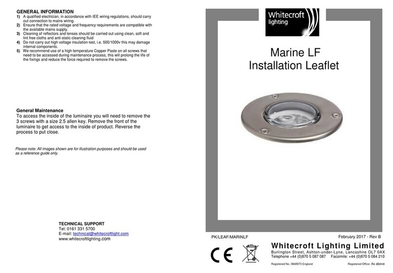 WHITECROFT LIGHTING Marine LF Installation leaflet