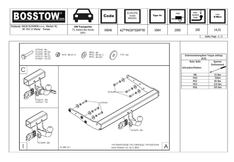 BOSSTOW V0646 User manual