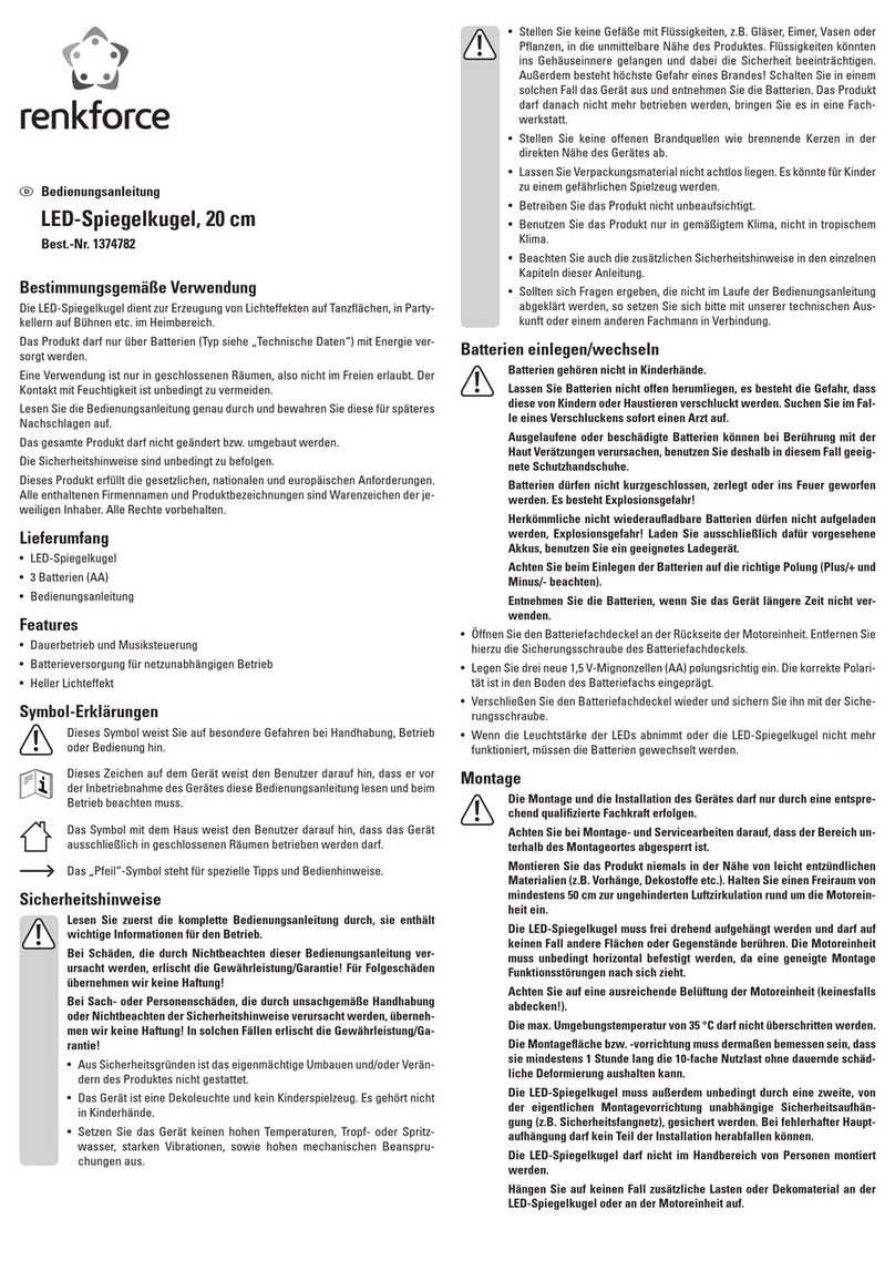 Renkforce 1374782 operating instructions Renkforce 1374782 operating instructions