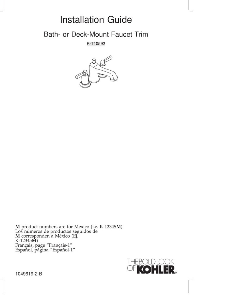 Kohler K-T10592 User manual