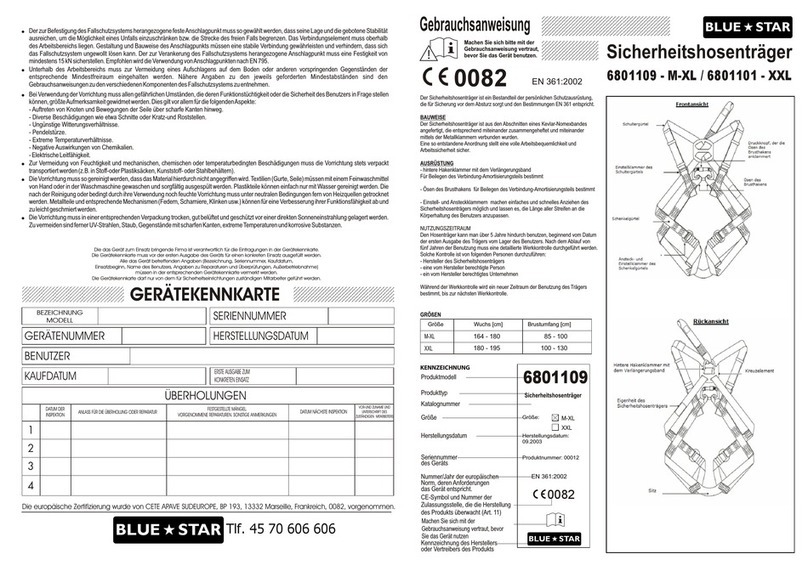 Blue Star 6801109 instruction manual