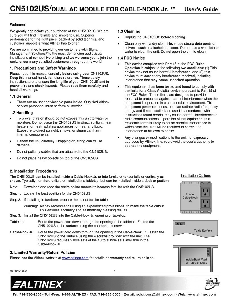 Altinex CN5102US/DUAL user guide