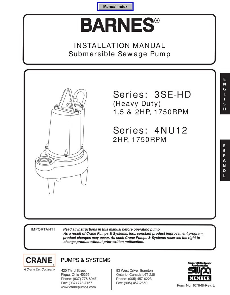 Crane Barnes 3SE-HD Series User manual