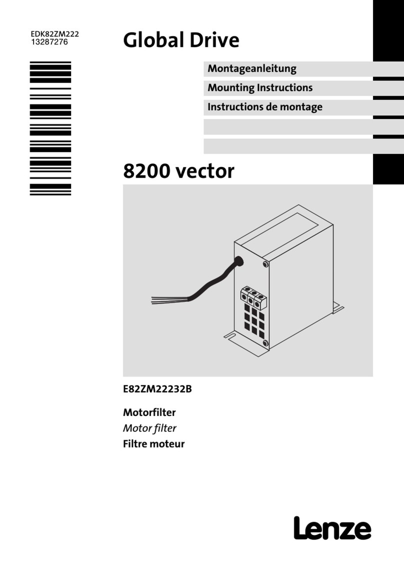 Lenze E82ZM22232B Mounting instructions
