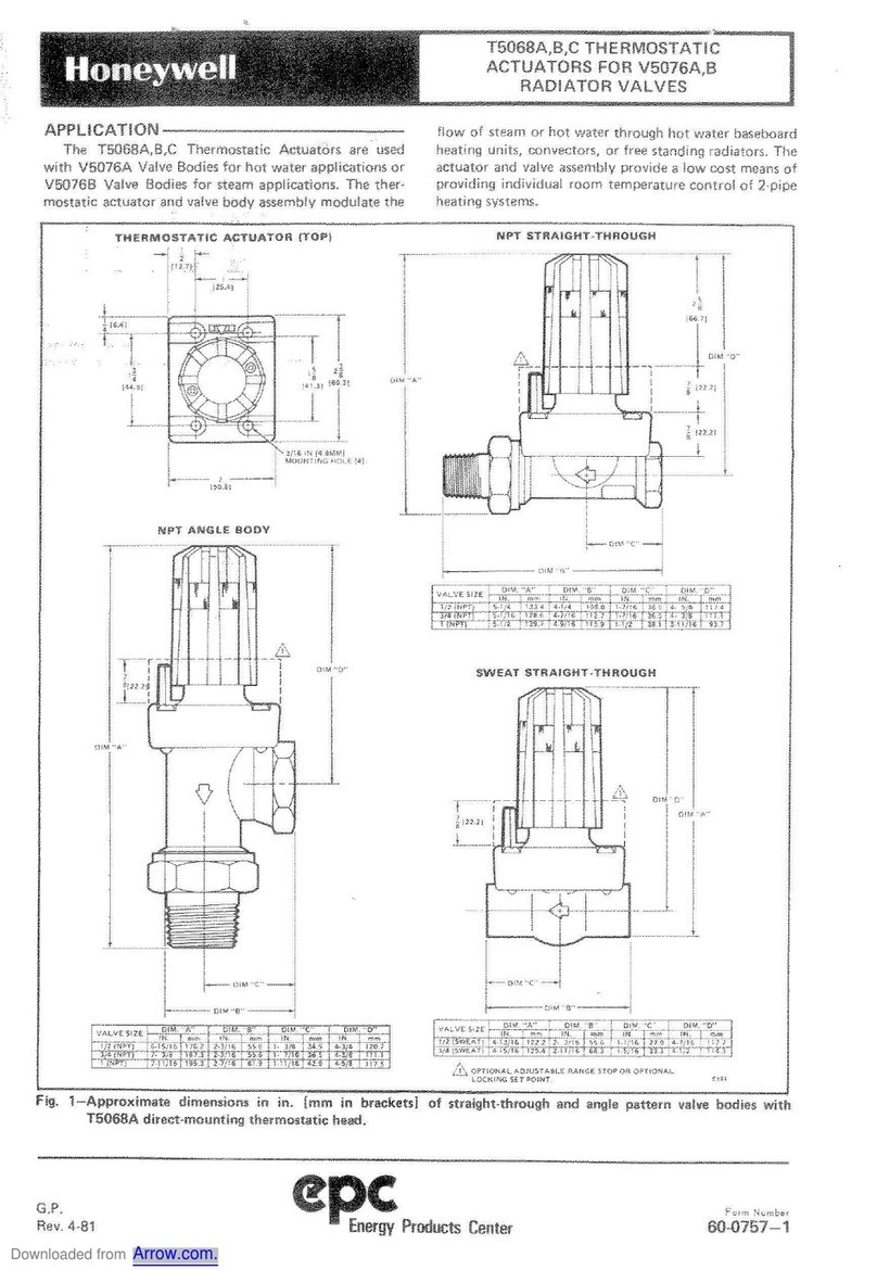 Honeywell epc T5068A User manual