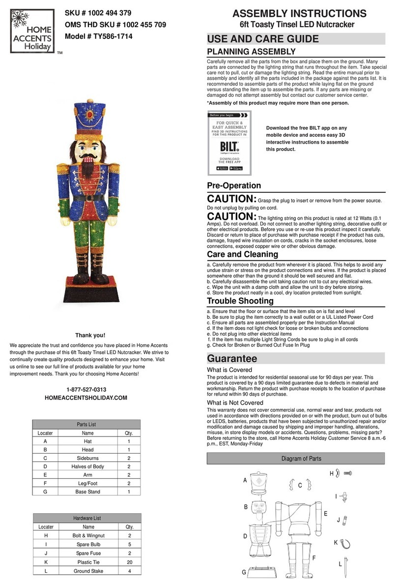 Home Accents Holiday TY586-1714 Assembly instructions