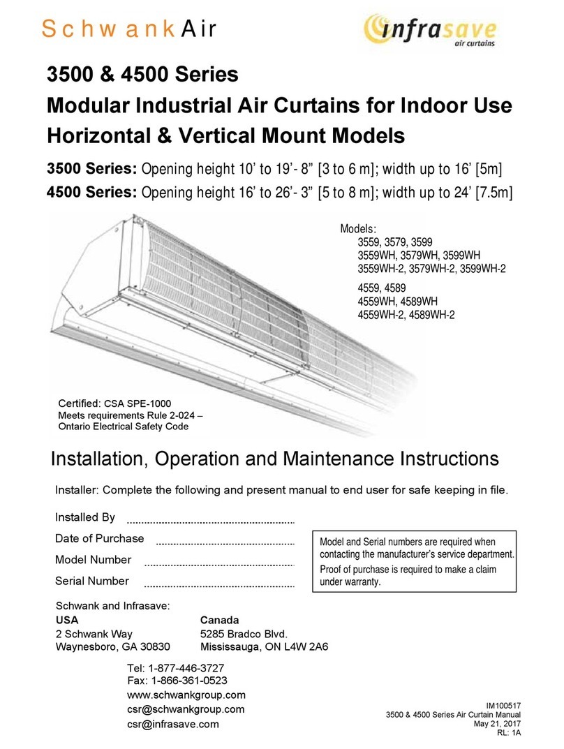 infrasave SchwankAir 3500 Series Installation, operation and maintenance instructions