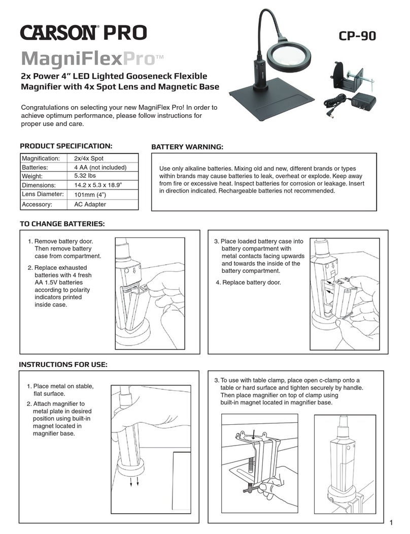 Carson MagniFlexPro CP-90 User manual Carson MagniFlexPro CP-90 User manual
