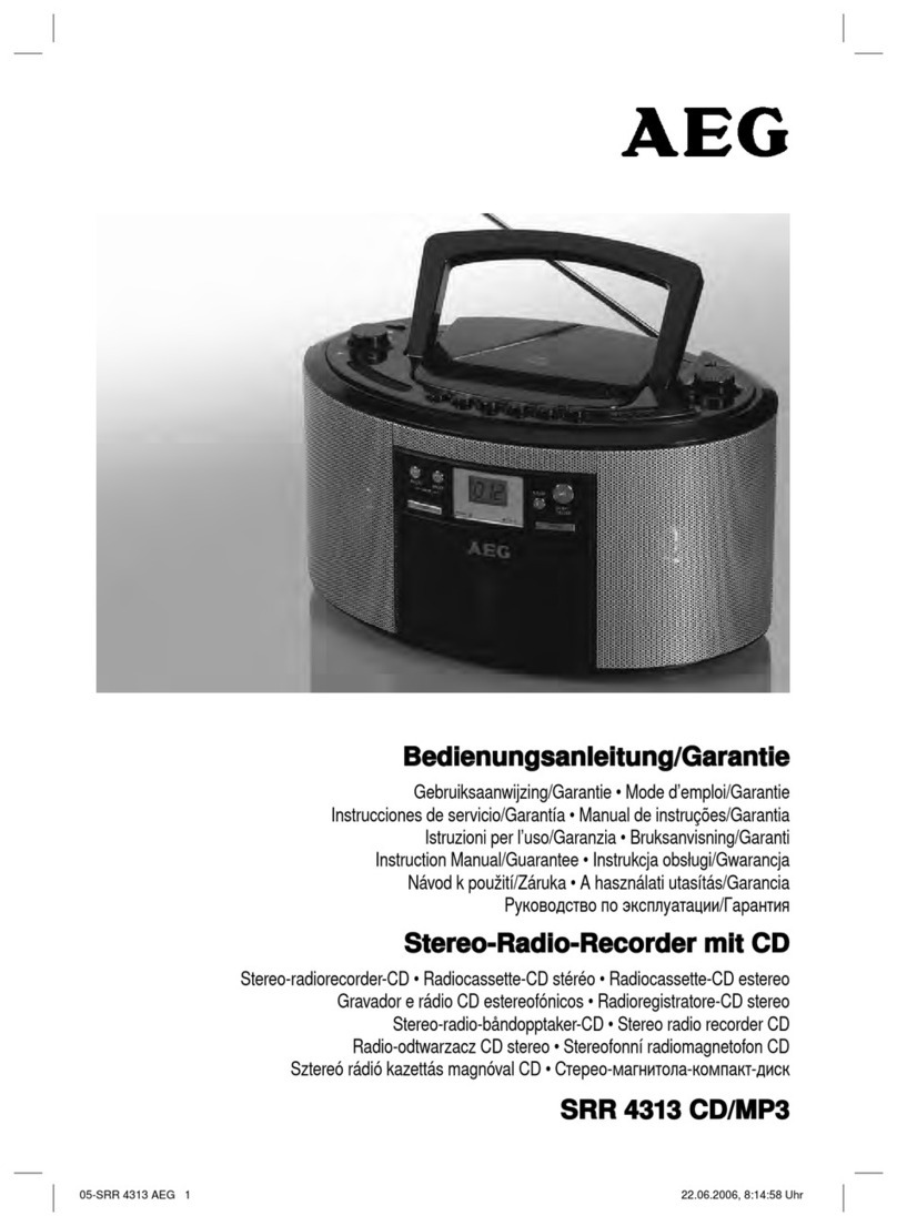 AEG SRR 4313 CD/MP3 Instruction manual & guarantee