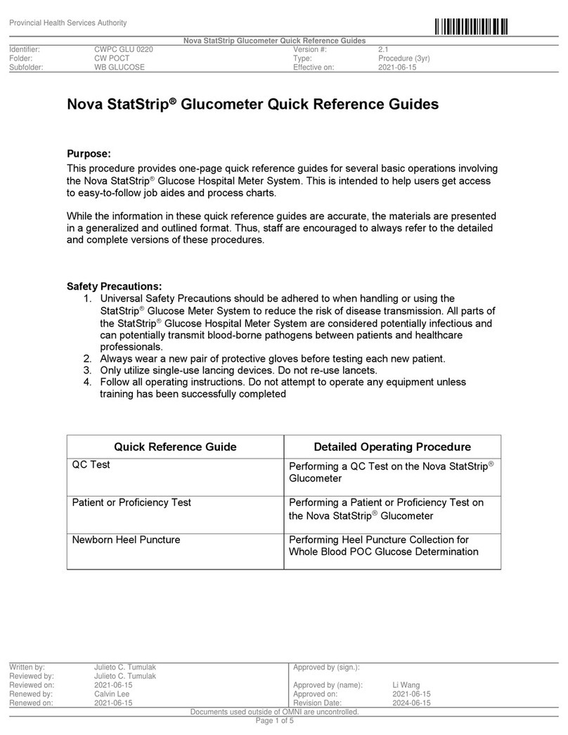 Nova StatStrip Quick reference guide