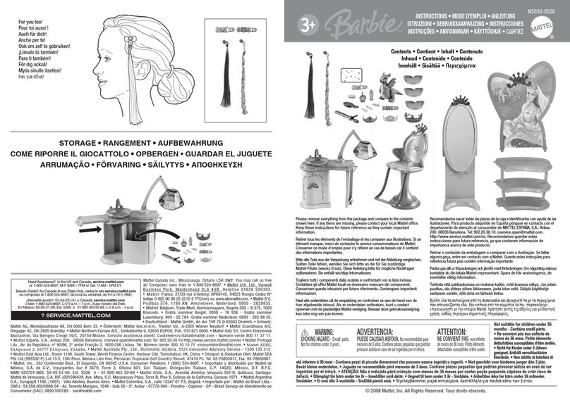 Mattel Barbie N5030 instructions Mattel Barbie N5030 instructions