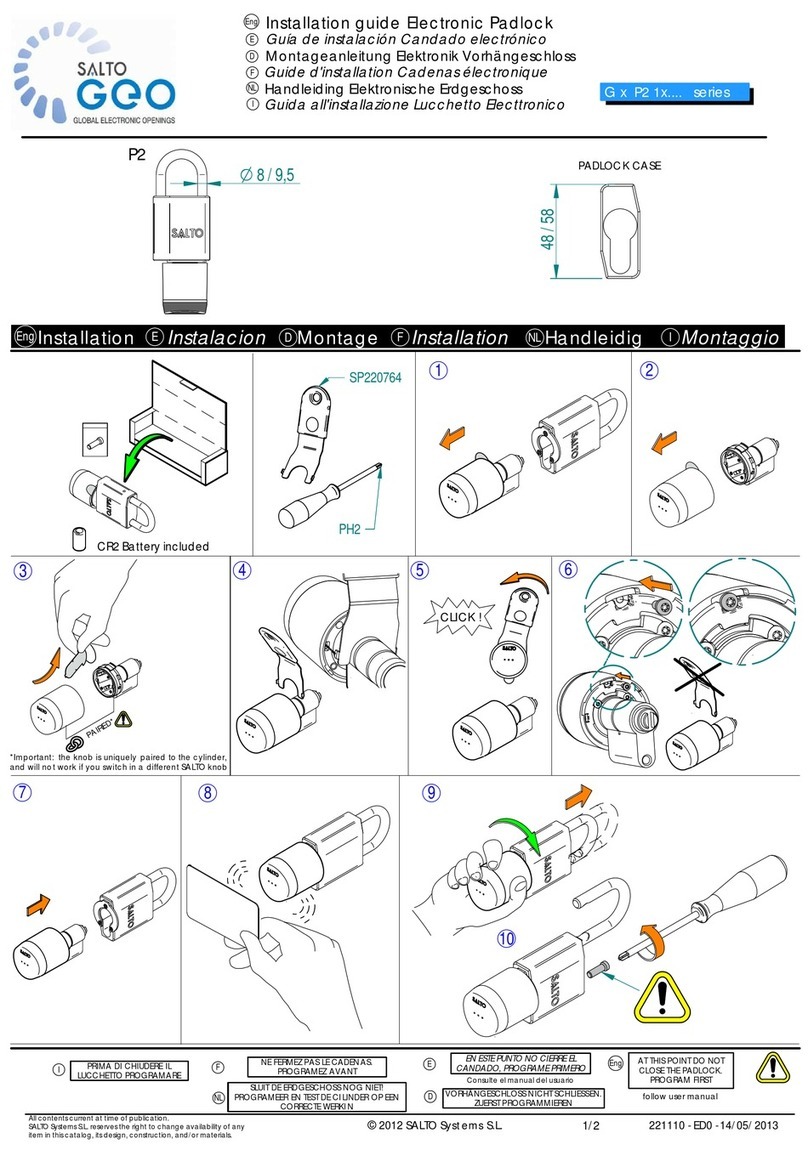 Salto Geo G P21 Series installation guide
