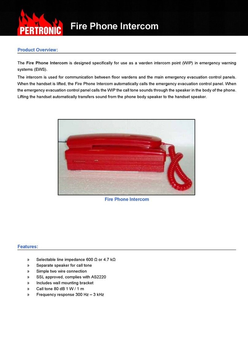 Pertronic A2096 quick start guide