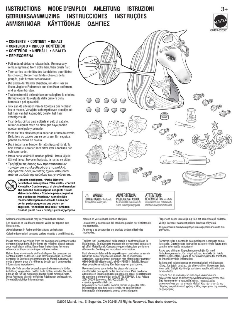 Mattel G8409 User manual
