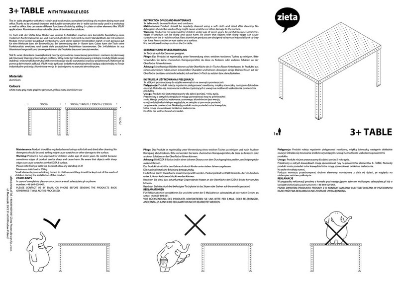 zieta 3+ TABLE User manual