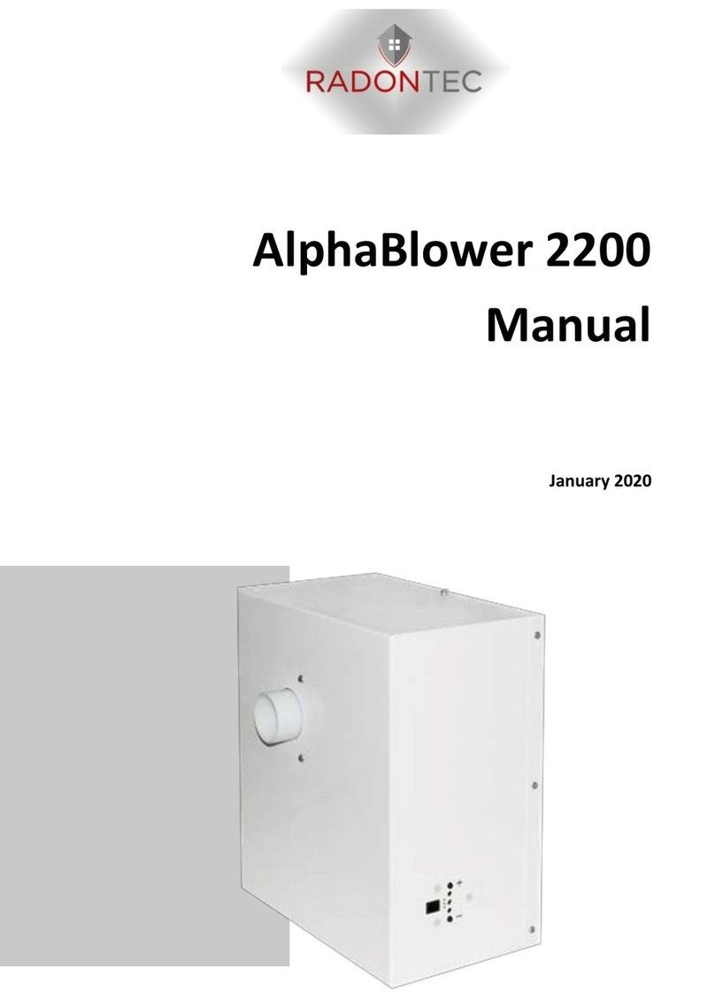 RadonTec AlphaBlower 2200 manual