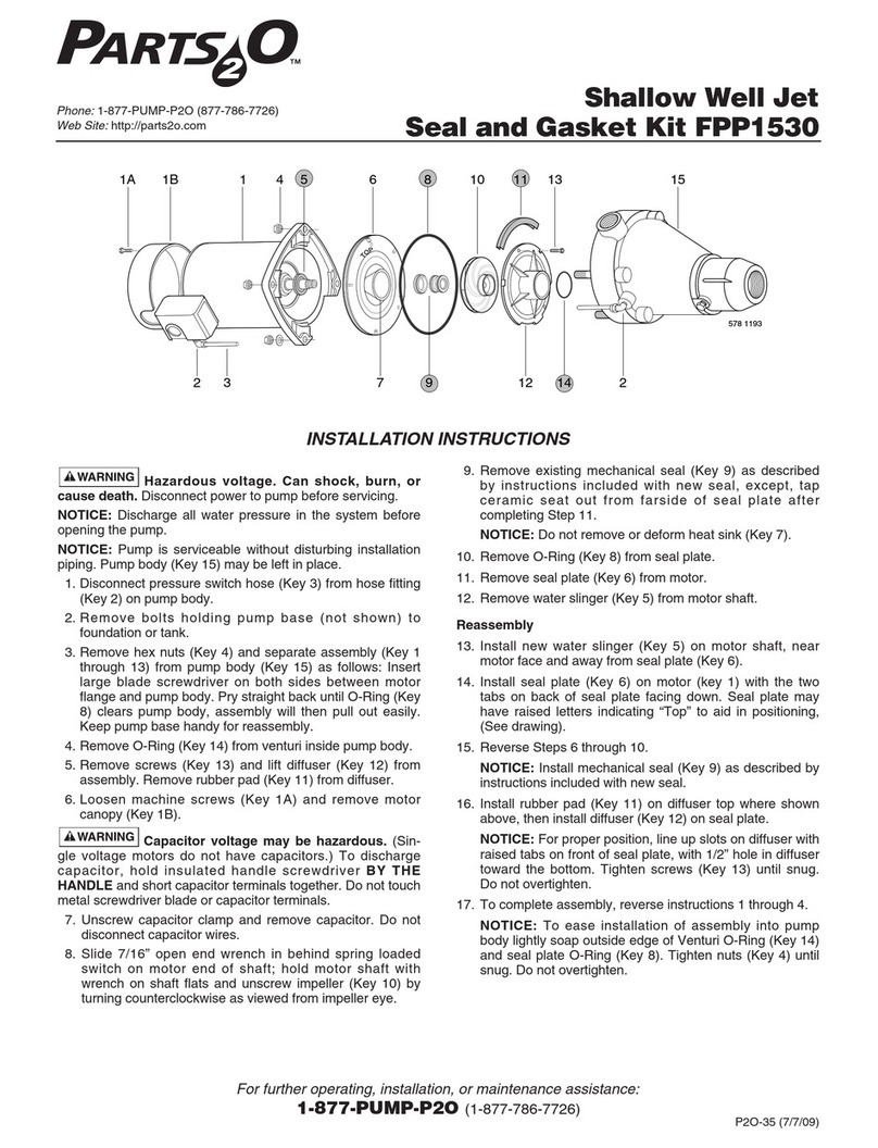 Parts2o FPP1530 installation instructions