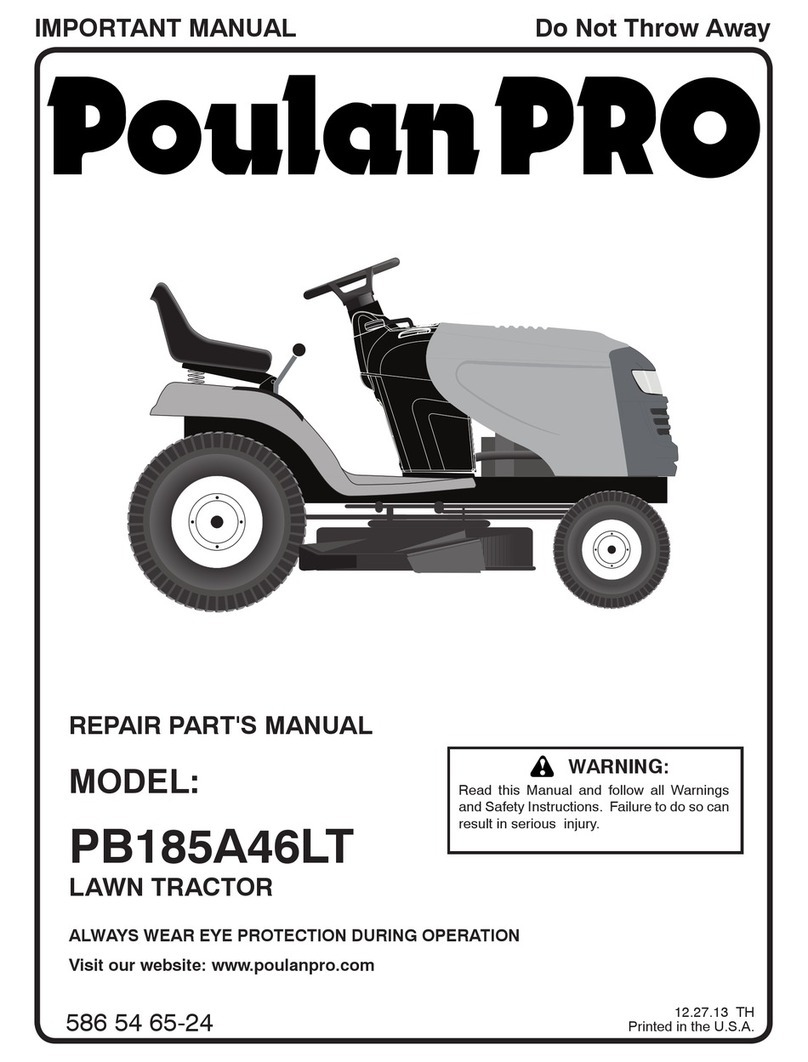Poulan Pro PB185A46LT Important manual