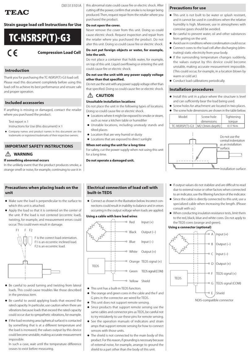 Teac TC-NSRSP-G3 Instructions for use